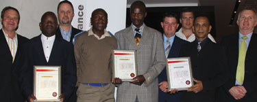 ADT Award Winners Philamon Masilela, Ray Ndaba, Simon Baloyi, Claude Maree